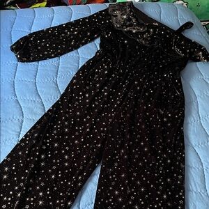 Justice Velvet Stars Cold Shoulder Romper